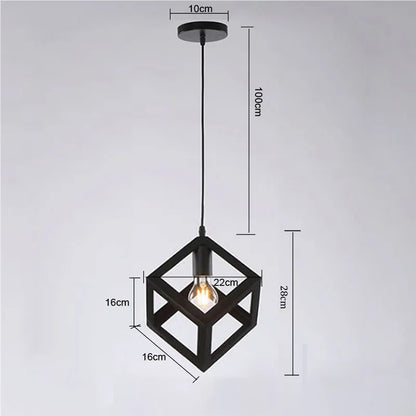 Decorbites™ Industrielles Nordisches Käfig-Pendant-Licht, Schwarzes Eisen Retro-Loft-Hängeleuchte