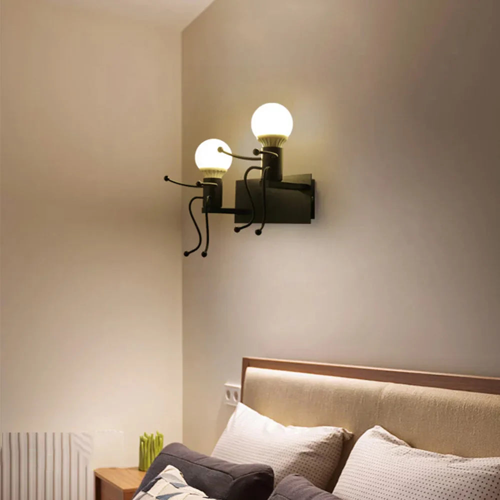 Decorbites™ Kleiner Iron Man Cartoon Wandlampe für Kinderzimmer, Schlafzimmer, Küche – Modernes Design