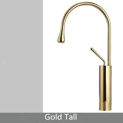 Gold Marble Basin Faucet Tall Style