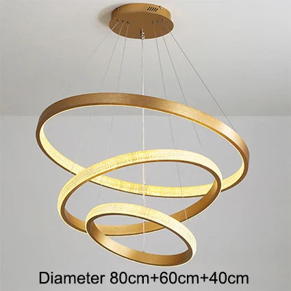 Decorbites™ Goldkreis-Kronleuchter Kreative LED-Beleuchtung Moderne Innenarmaturen