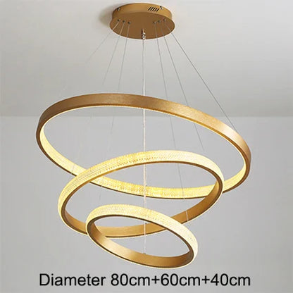 Decorbites™ Goldkreis-Kronleuchter Kreative LED-Beleuchtung Moderne Innenarmaturen