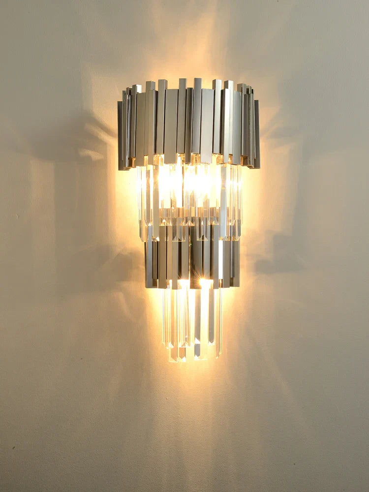 Decorbites™ Kristall Goldene LED Wandleuchte Edelstahl Postmodern Art Deco Wandlampe