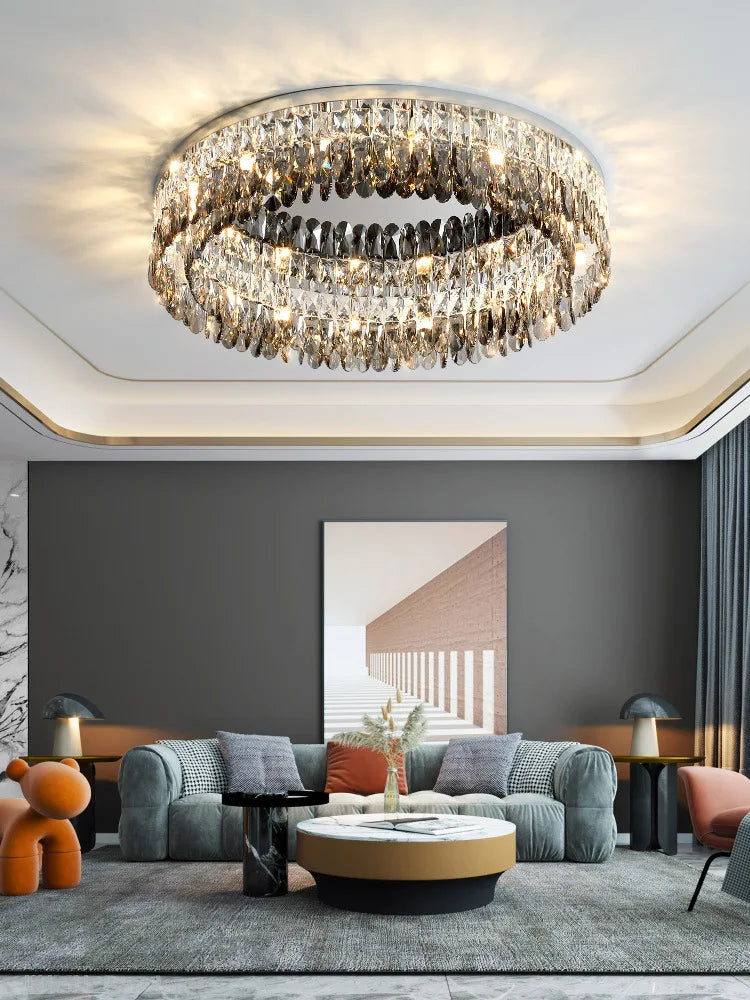 Decorbites™ Kristall-Chrom-Deckenleuchte – Einfache Moderne Nordische Beleuchtung für Wohnzimmer, Esszimmer und Schlafzimmer