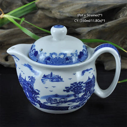 Decorbites™ Drachen-Teekanne-Teeset, Porzellan-Kung-Fu-Teegerät für Pu-Erh-Oolong-Zeremonie