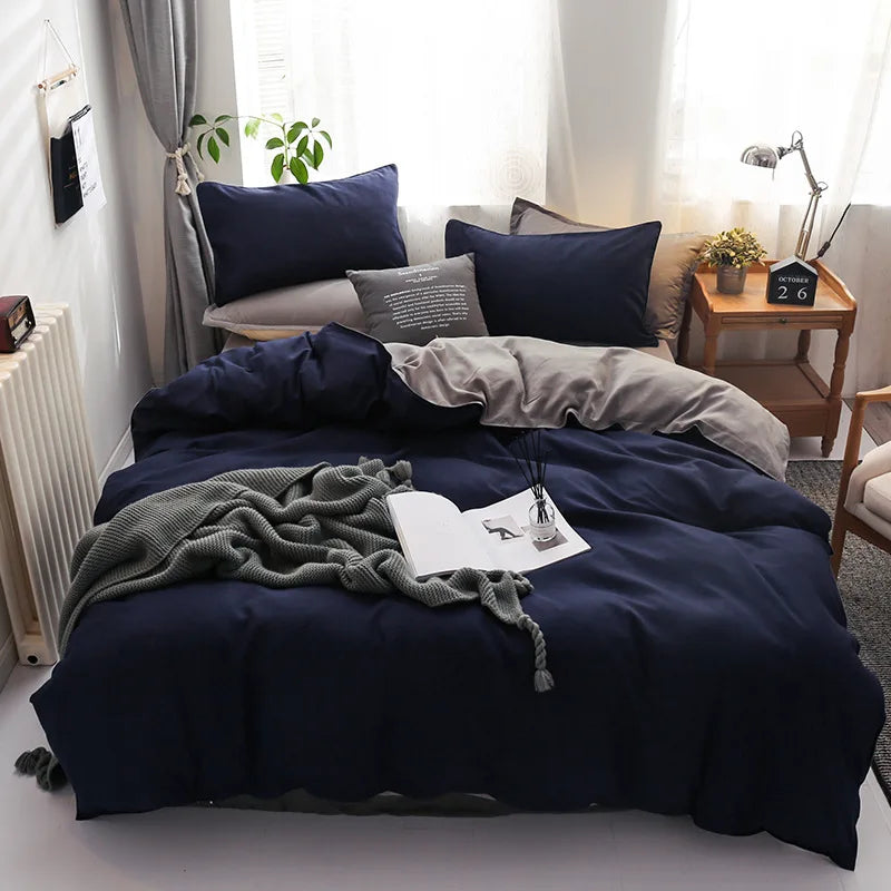 DecorBites™ Light Gray Luxury Duvet Cover Set with Sheet Pillowcases