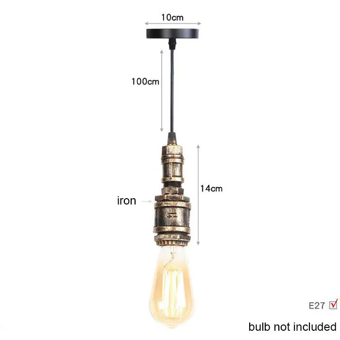 Decorbites™ Industrielle Eisenrohr-Hängelampen Vintage-Deckenleuchte