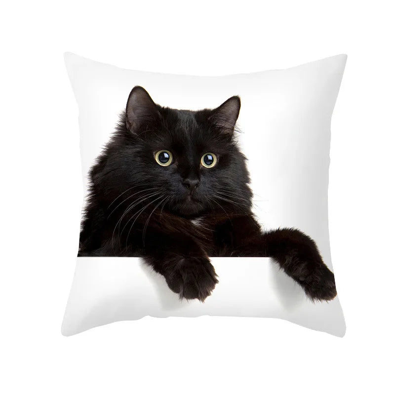 Decorbites™ Schwarze Katze Kissenbezüge - Süße Katzenliebhaber Kissenhülle