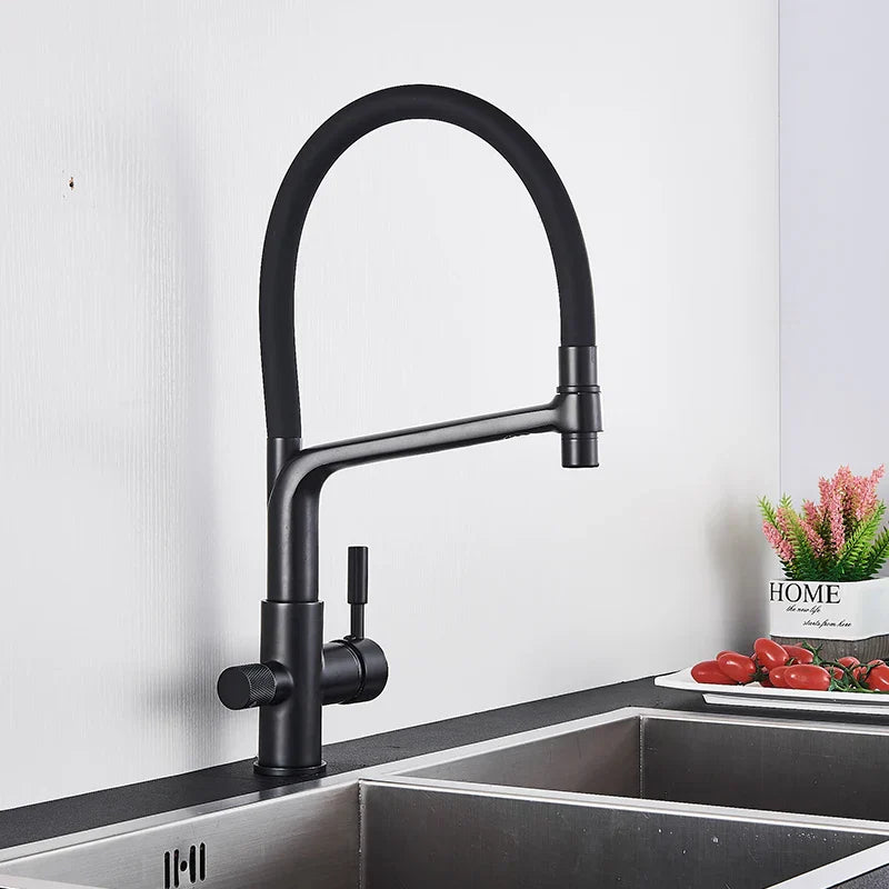 Decorbites™ Küchenarmatur mit gefiltertem Wasser, Zweigrippiger Heiß-Kalt-Mischhahn