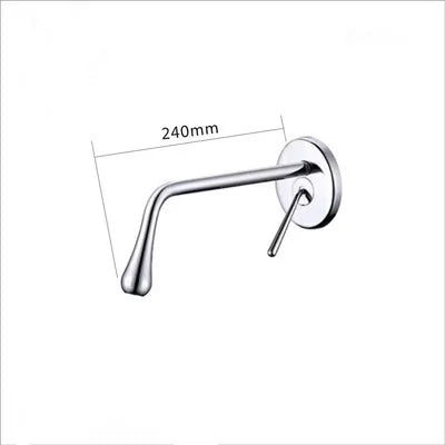 Decorbites™ Gebürsteter Gold Waschbeckenarmatur, Heiß- und Kaltmischbatterie, In-Wand-Wassertropfenarmatur