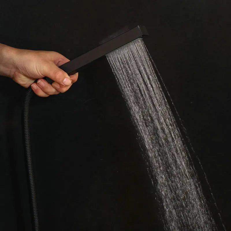 DecorBites™ Black Digital Shower Faucet, Matte Black Finish, Thermostatic Temperature Display
