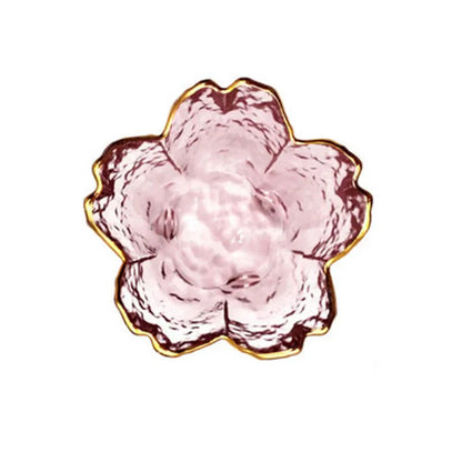 Decorbites™ Japanisch gestaltete Glasplatten mit goldenem Rand - Set aus 3 | Mini-Würz- oder Dessertschälchen