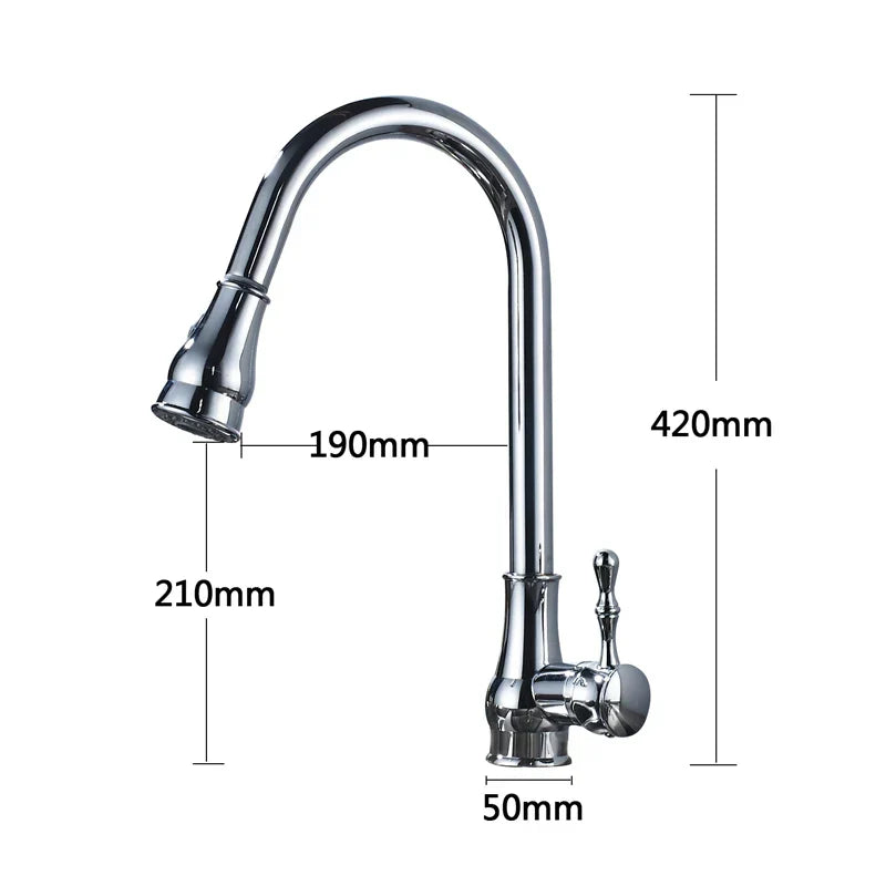 Gold Brass Rotatable Mixer Kitchen Faucet
