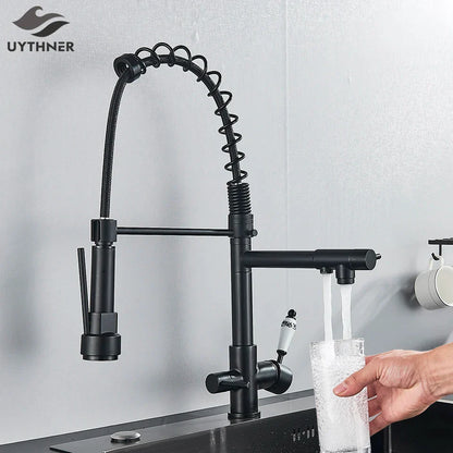 Decorbites™ Küchen-Wasserfilterarmatur: Dreifach-Auslauf-Mischer, 360° Drehung, Reinigung von Trinkwasser