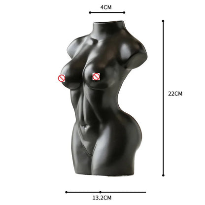 Decorbites™ Abstrakte Nackte Frau Keramikvase Schwarz Weiß Wohnraumdekoration Ornament