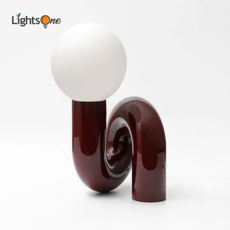 DecorBites™ Glass Ball Table Lamp for Bedroom, Designer Model, Minimalist, Children's Room, Modern