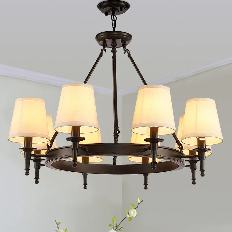 Decorbites™ Land-Stoff-Lüster: Schmiedeeisernes Schlafzimmer-Küchen-Wohnzimmer-Deckenlicht