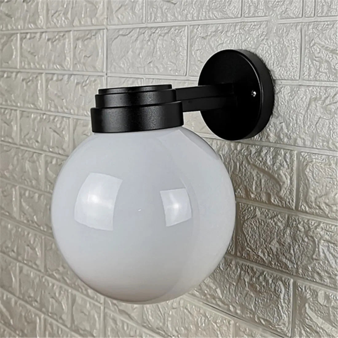 Silver Globe Wall Lantern