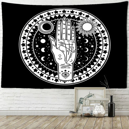 Decorbites™ Schwarze Katze Psychedelisches Wandbehang für die Raumdekoration