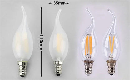 Decorbites™ Frosted E14 LED-Kerzenleuchte Kristalllampe Warmweiß Retro-Filament-Birnen
