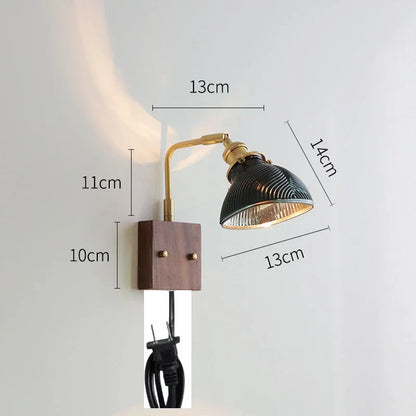 Decorbites™ Klares Glas LED Wandlampen mit Zugschalter, drehbares modernes nordisches Wandlicht