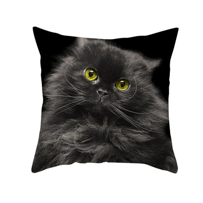 Decorbites™ Schwarze Katze Kissenbezüge - Süße Katzenliebhaber Kissenhülle