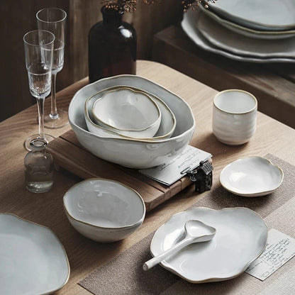 Decorbites™ Keramik-Essens-Teller-Set - Premium-Qualität runde Teller für Restaurants und den Heimgebrauch