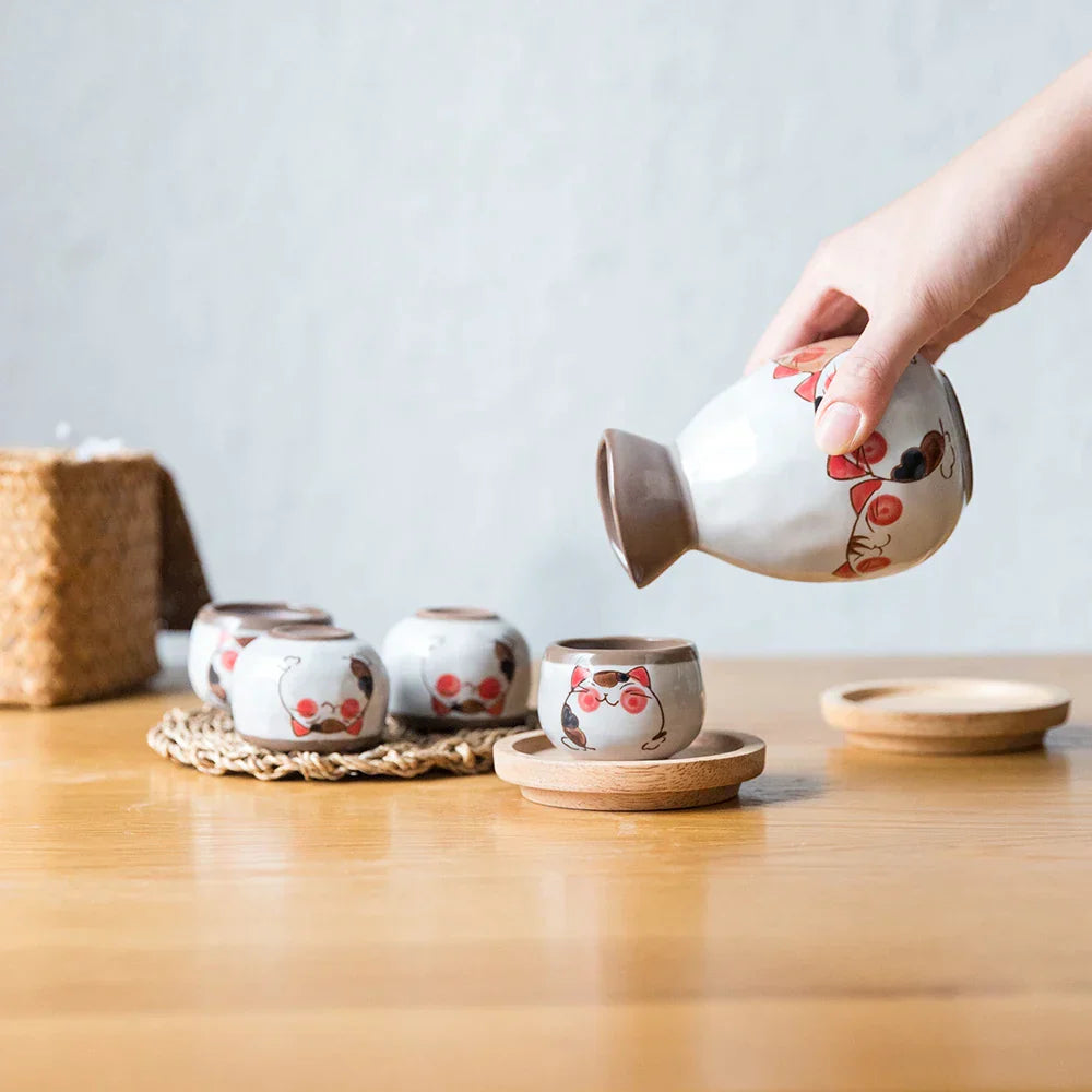 Decorbites™ Japanisches Keramisches Sake-Weinbecher-Set - KL-001 | Kleine Trinkkollektion