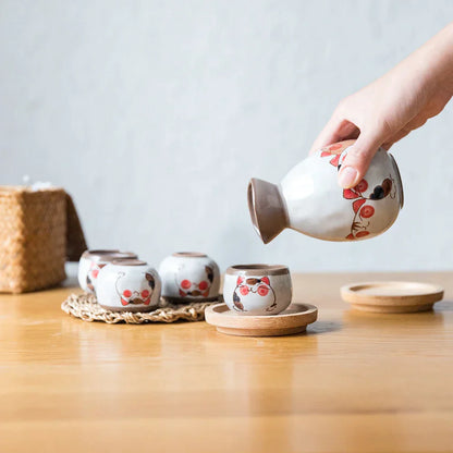Decorbites™ Japanisches Keramisches Sake-Weinbecher-Set - KL-001 | Kleine Trinkkollektion