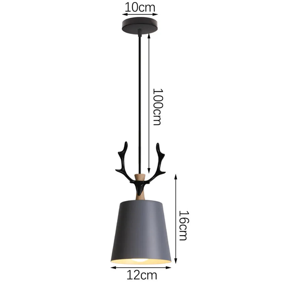 Decorbites™ Industrielles Graues Pendellicht mit LED für Wohnzimmer, Eingangsbereich – Moderne Leuchte