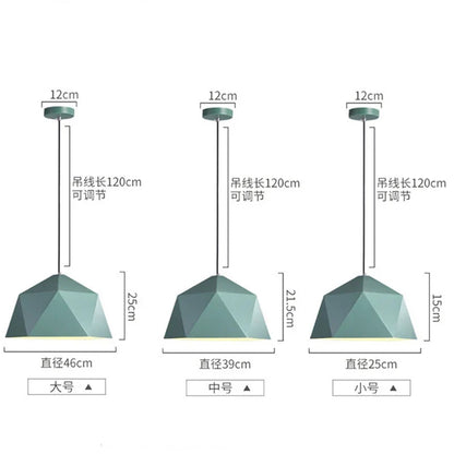 Decorbites™ Eisen-Diamant-Hängeleuchter Moderne Geometrie Pendelleuchten für Wohnzimmer & Café