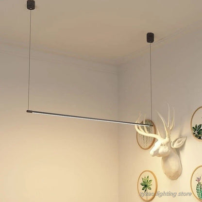 Black Linear Metal LED Pendant Light