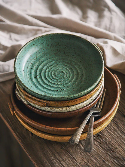 Decorbites™ Japanischer Stil Keramisches Rundes Teller - Restaurantqualitäts Geschirr