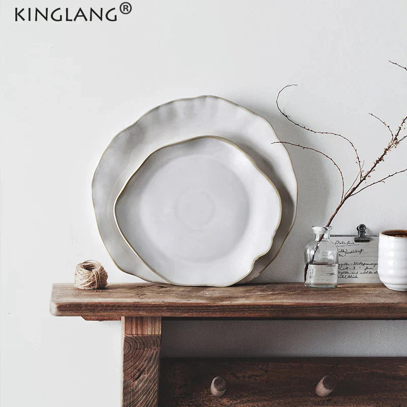Decorbites™ Keramik-Essens-Teller-Set - Premium-Qualität runde Teller für Restaurants und den Heimgebrauch