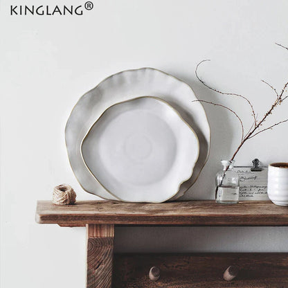 Decorbites™ Keramik-Essens-Teller-Set - Premium-Qualität runde Teller für Restaurants und den Heimgebrauch