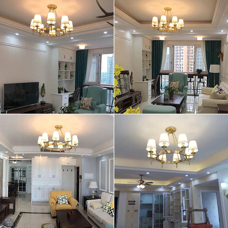 Decorbites™ Land-Stoff-Lüster: Schmiedeeisernes Schlafzimmer-Küchen-Wohnzimmer-Deckenlicht
