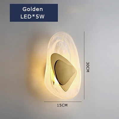 DecorBites™ Golden LED Cloud Wall Lamp for Bedroom and Living Room Decor