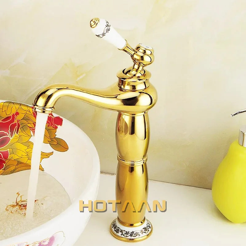 Decorbites™ Goldfinish-Waschtischarmatur mit Einhebel und Keramikventilen