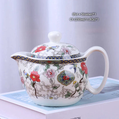 Decorbites™ Drachen-Teekanne-Teeset, Porzellan-Kung-Fu-Teegerät für Pu-Erh-Oolong-Zeremonie
