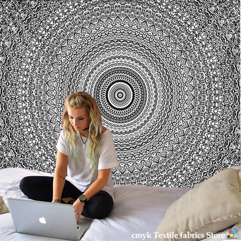 DecorBites™ Indian Mandala Tapestry Hippie Wall Hanging Beach Yoga Mat Bedspread Table Cloth