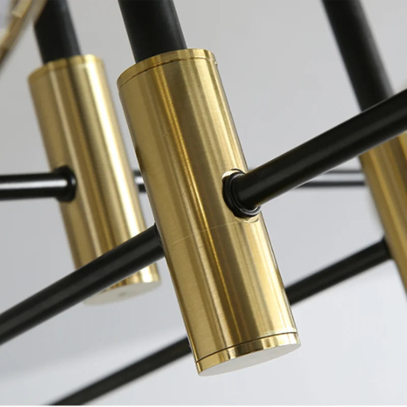 Decorbites™ Schwarz & Gold LED Runder Ball-Lüster - Elegante Beleuchtung für Zuhause