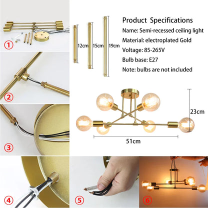 Decorbites™ Industrielle LED-Deckenleuchten für modernes minimalistisches Wohnraumdesign