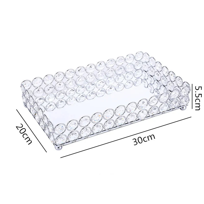 Decorbites™ Kristallglas-Spiegelablage Kosmetik-Schmuck-Organizer-Regal-Aufbewahrung