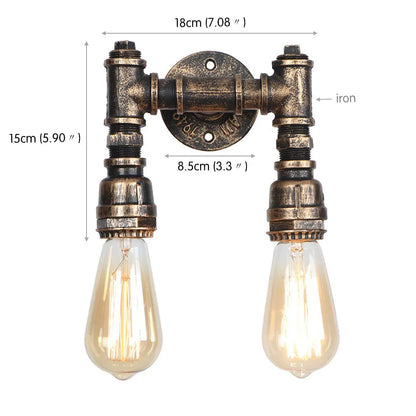 Decorbites™ Industrielle Wasserrohr-Wandlampen | Vintage-Stil Eisenrohr-Lampe