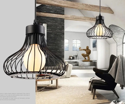 Decorbites™ Eisenkäfig-Hängeleuchten für modernes Vintage-Loft, retro Home-Dekor Küche Bar LED