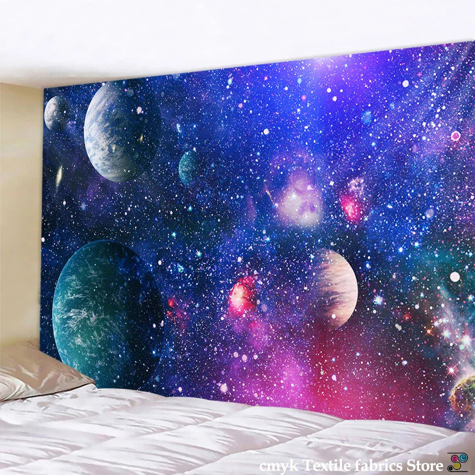 Decorbites™ Galaxy Tapisserie: Psychedelische Hippie-Heimdekoration & Wandbehänge