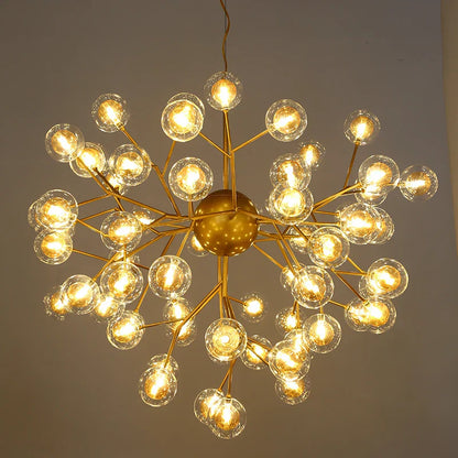 Decorbites™ Heracleum Firefly Glas-Kugelleuchter: Goldener Luxusbeleuchtung für Esszimmer, Küche und Treppenhaus