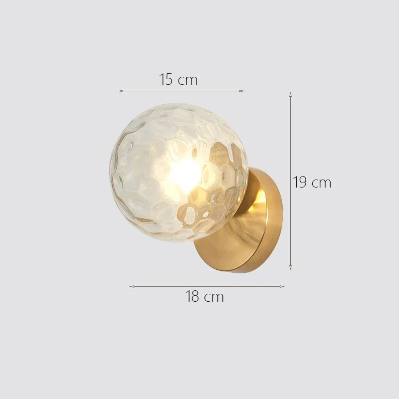Decorbites™ Eisen-Wandlampe mit Glasball, elegante Wandlampe für Treppen und Lesen im Zuhause