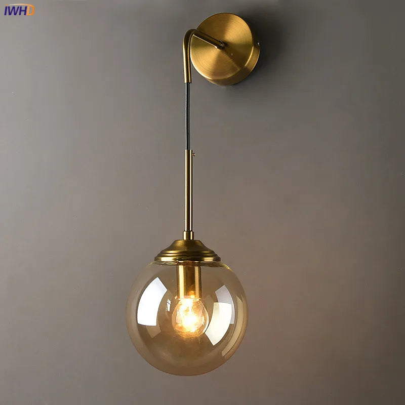 DecorBites™ Glass Ball LED Wall Lamp for Nordic Modern Bedroom Lighting