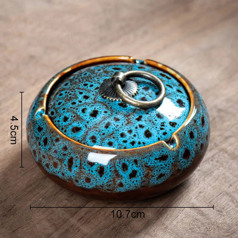 Porcelain Round Ashtray Decor