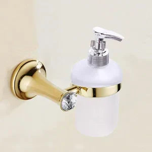 Decorbites™ Gold-Badarmatur-Set: Handtuchhalter, Toilettenpapierhalter, Handtuchstange, Haken